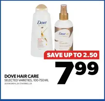 Real Canadian Superstore Dove hair care, 100-750 ml offer