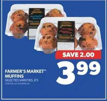 Real Canadian Superstore Farmer's market muffins, 6's offer