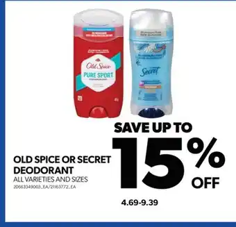 Real Canadian Superstore Old spice or secret deodorant offer