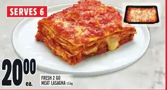 Metro Fresh 2 go meat lasagna offer