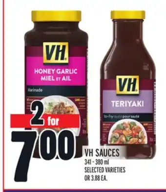 Metro Vh sauces offer