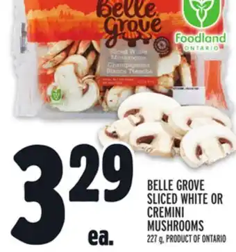 Metro Belle grove sliced white or cremini mushrooms offer