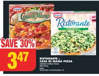 No Frills Ristorante or casa di mama pizza, 320-410 g offer
