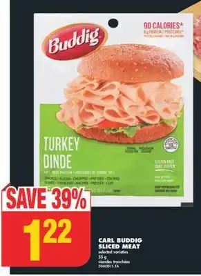 No Frills Carl buddig sliced meat, 55 g offer