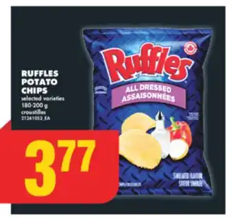No Frills Ruffles potato chips, 180-200 g offer