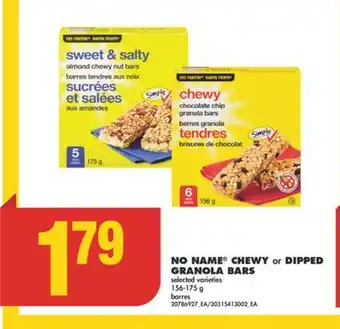 No Frills No name chewy or dipped granola bars, 156-175 g offer