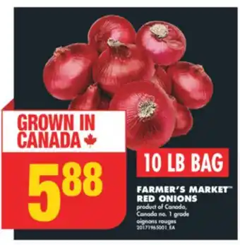 No Frills Farmer's market red onions, 10 lb bag offer