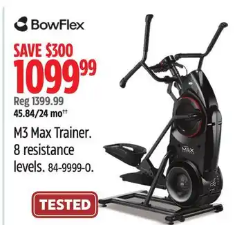 Canadian Tire Bowflex m3 max trainer. 8 resistance levels offer