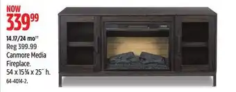 Canadian Tire Canvas canmore media fireplace offer