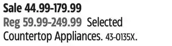 Canadian Tire Selected hamilton beach countertop appliances offer