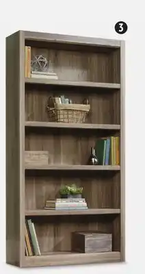 Canadian Tire Sauder salted oak 5-shelf bookcase offer