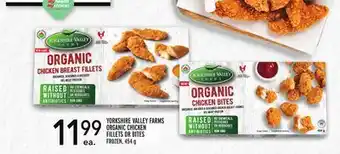 Metro Yorkshire valley farms organic chicken fillets or bites offer