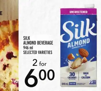 Metro Silk almond beverage offer