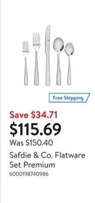 Walmart Safdie & co. flatware set premium offer