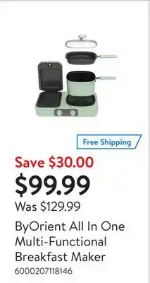 Walmart Byorient all in one multi-functional breakfast maker offer