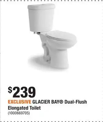 Home Depot Exclusive glacier bay dual-flush elongated toilet offer