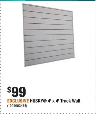Home Depot Exclusive husky 4' x 4' track wall offer