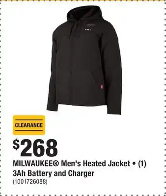Home Depot Milwaukee men's heated jacket • (1) 3ah battery and charger offer