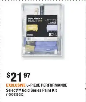 Home Depot Exclusive 6-piece performance select gold series paint kit offer
