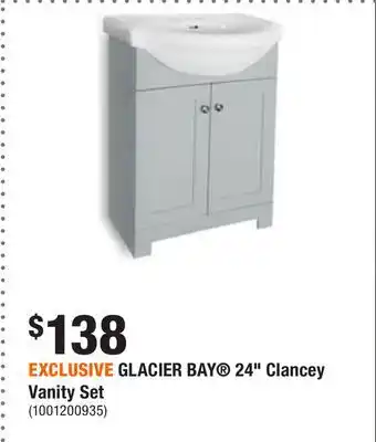 Home Depot Exclusive glacier bay 24 clancey vanity set offer