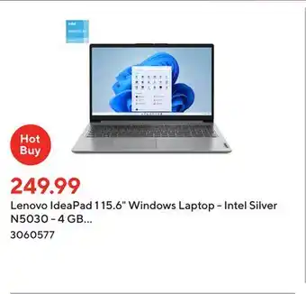 Staples Lenovo ideapad 1 15.6 windows laptop - intel silver n5030 - 4 gb ram - 128 gb emmc - windows 11 home s offer