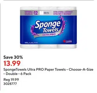 Staples Spongetowels ultra pro paper towels - choose-a-size - double - 6 pack offer