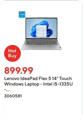 Staples Lenovo ideapad flex 5 14 touch windows laptop - intel i5-1335u - 16 gb ram - 512 gb ssd - windows 11 home offer