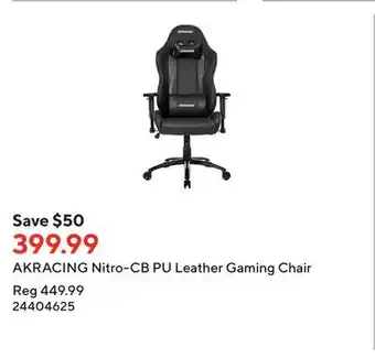 Staples Akracing nitro-cb pu leather gaming chair offer