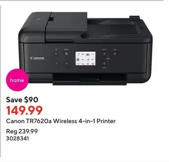 Staples Canon tr7620a wireless 4-in-1 printer offer