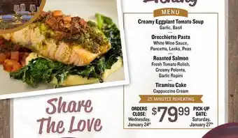 Farm Boy Italian evening menu offer