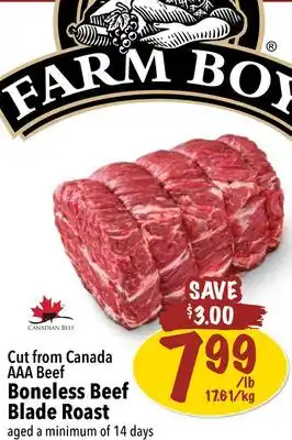 Farm Boy Boneless beef blade roast offer