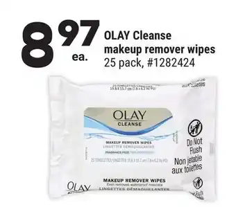 Giant Tiger Olay cleanse makeup remover wipes offer