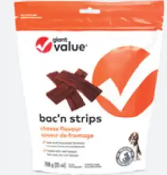 Giant Tiger Giant value bac'n strips dog treats offer