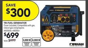 RONA Tri-fuel generator offer