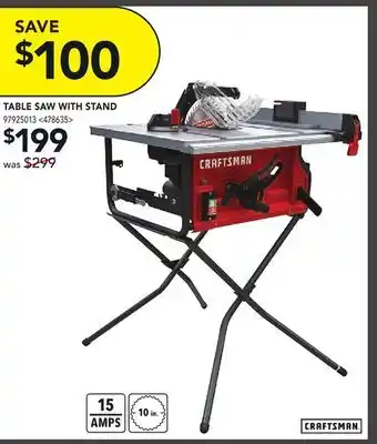 RONA Table saw with stand offer