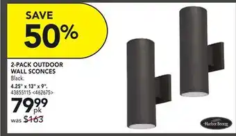 RONA 2-pack outdoor wall sconces offer