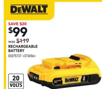 RONA Dewalt rechargeable battery offer
