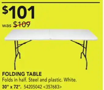 RONA Folding table 30 x 72 offer