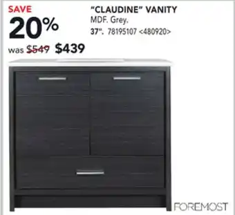RONA Foremost 37' claudine vanity offer