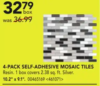 RONA 10.2 x 9.1 4-pack self-adhesive mosaic tiles offer