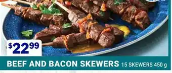 M & M Food Market Beef and bacon skewers offer