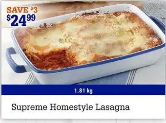 M & M Food Market Supreme homestyle lasagna offer