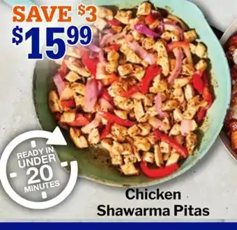 M & M Food Market Chicken shawarma pitas offer