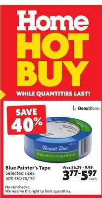 Home Hardware Blue painter's tape offer
