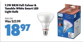 Home Hardware Philips 7.2w br30 full colour & tunable white smart led light bulb offer