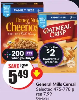 FreshCo General mills cereal selected 475-778 g offer