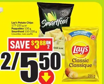FreshCo Lay's potato chips 177-235 g or poppables 130 g offer