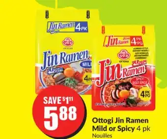 FreshCo Ottogi jin ramen mild or 4 pk offer