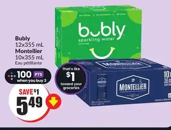 FreshCo Bubly 12x355 ml montellier 10x355 ml offer
