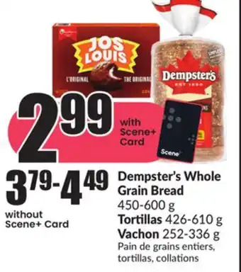 FreshCo Dempster's whole grain bread 450-600 g offer